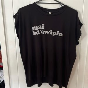 Sticks + Pōhaku cute black tshirt